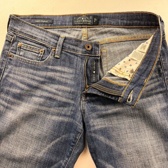 Lucky Brand Sweet Straight Jeans 6 28 Medium Wash Mid Rise 31 Inseam - Picture 5 of 15